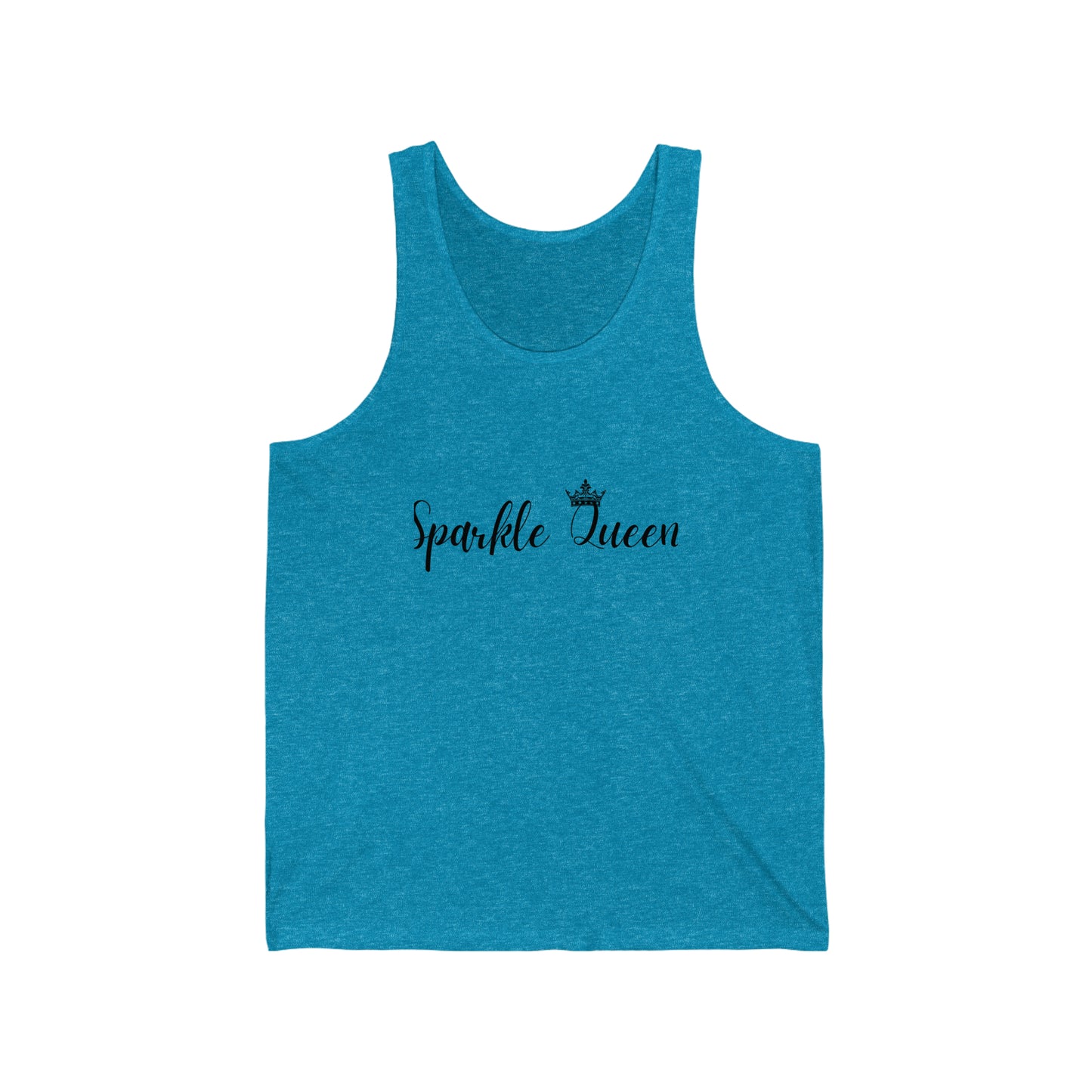 Sparkle Queen with Black logo Unisex Jersey Tank