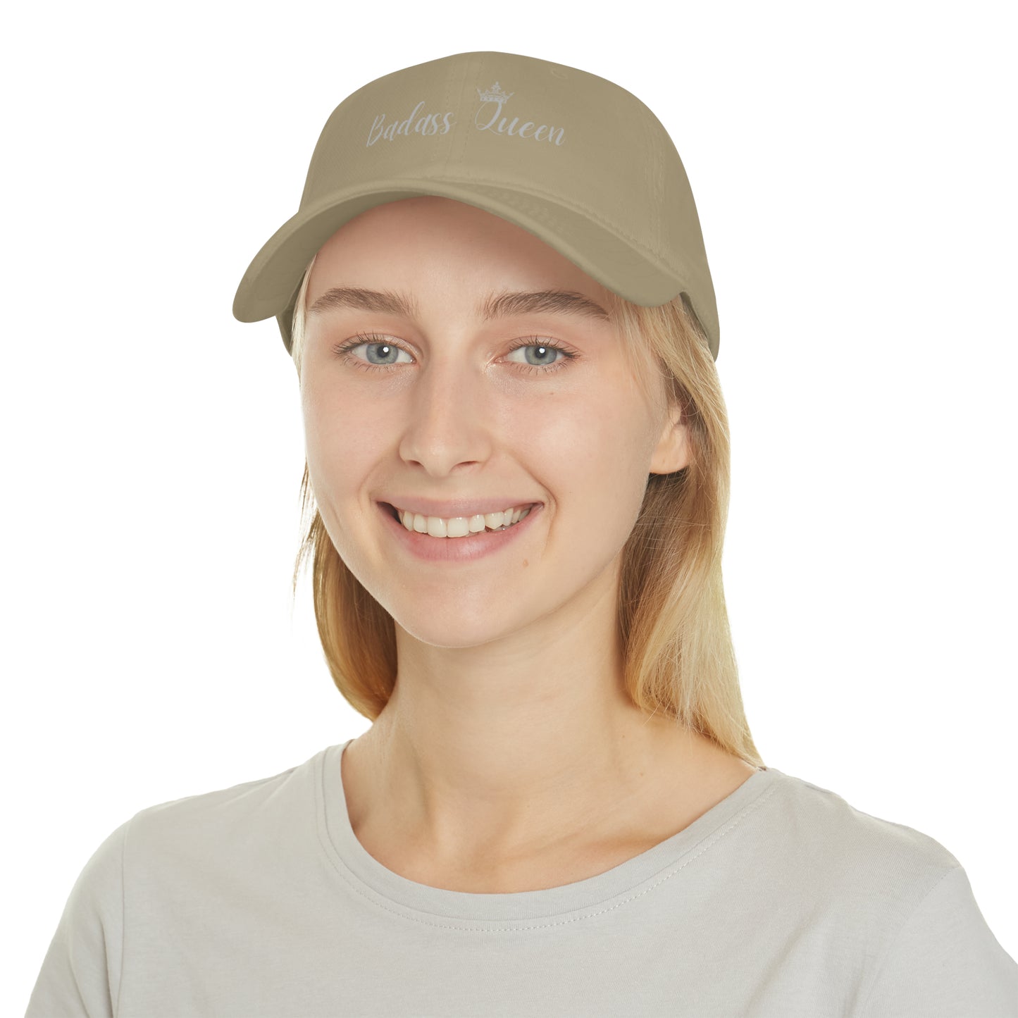 Badass Queen Low Profile Baseball Cap with silver logo