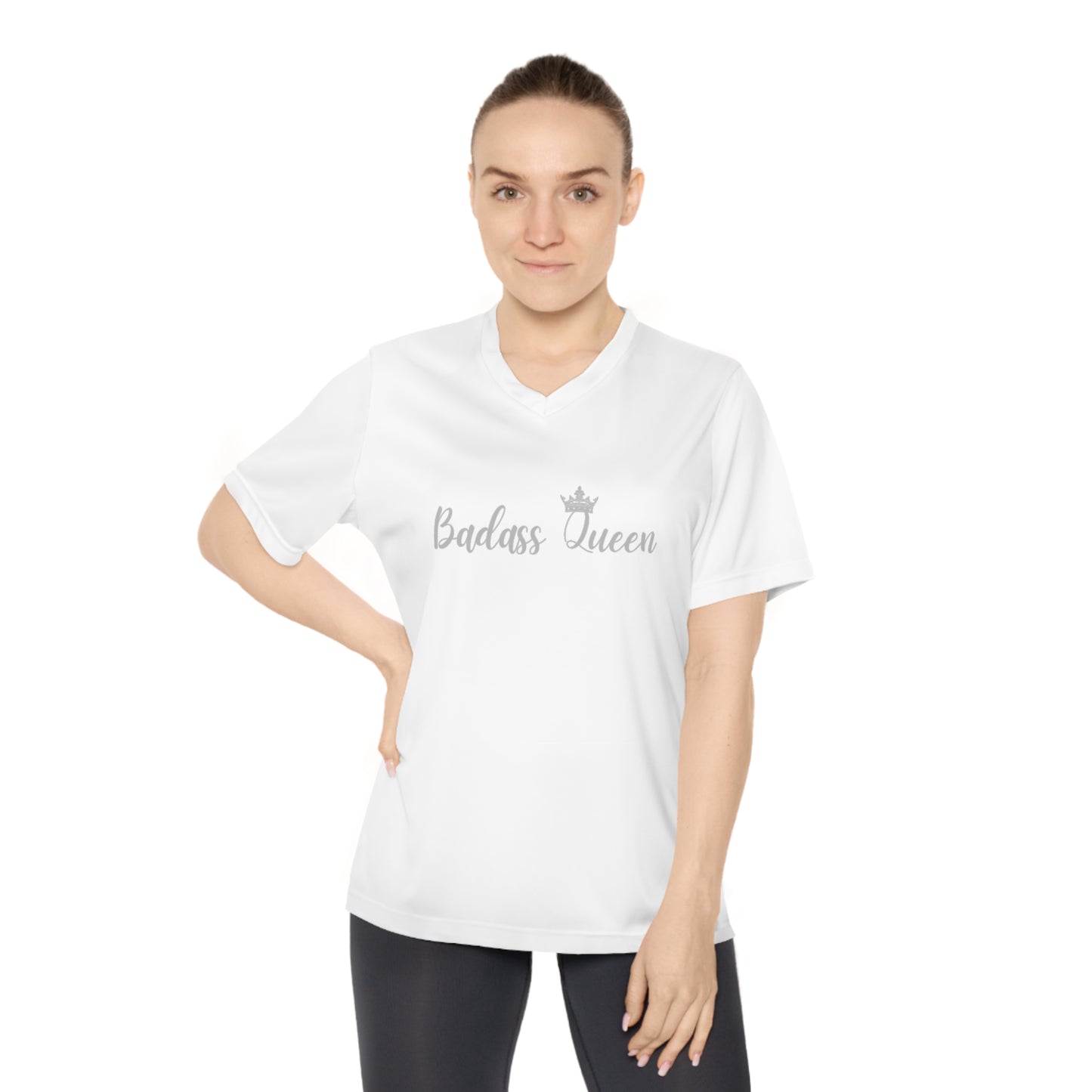 Badass Queen Women's Performance V-Neck T-Shirt