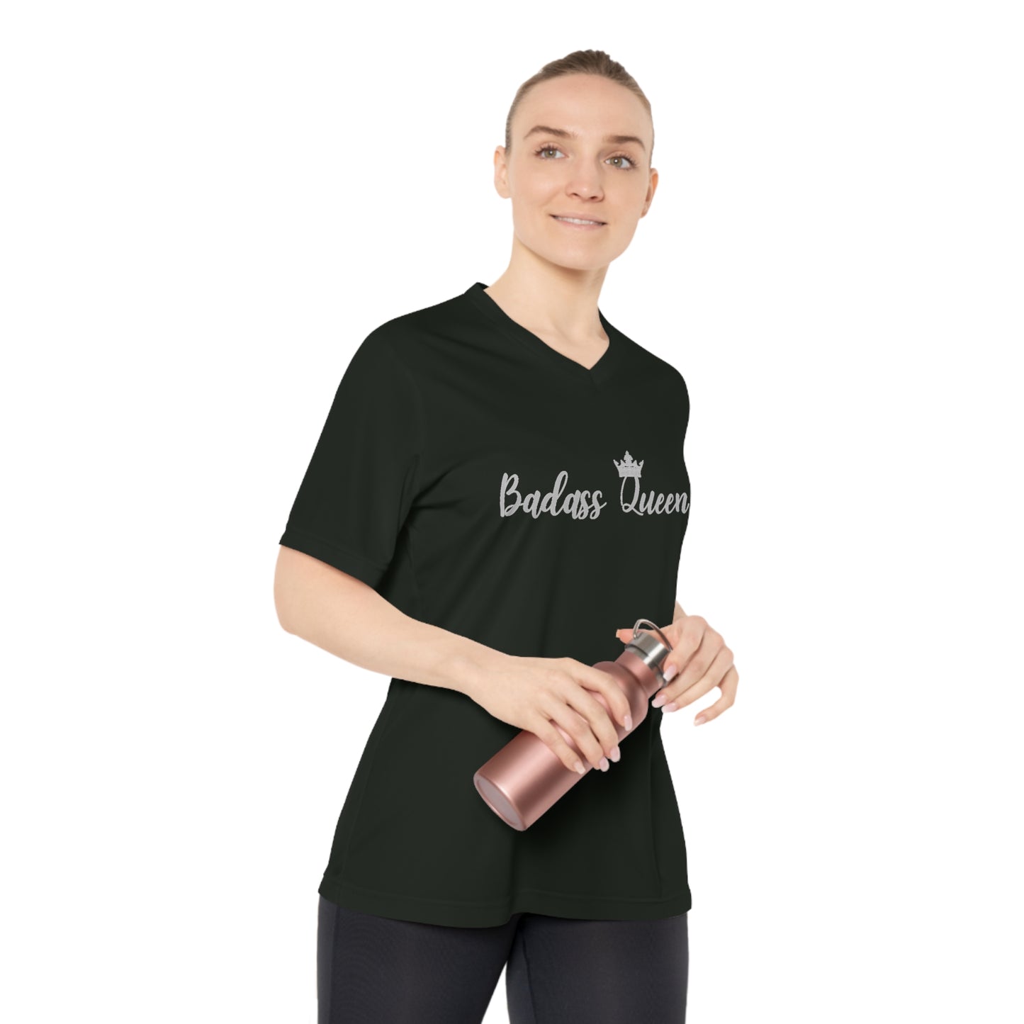 Badass Queen Women's Performance V-Neck T-Shirt