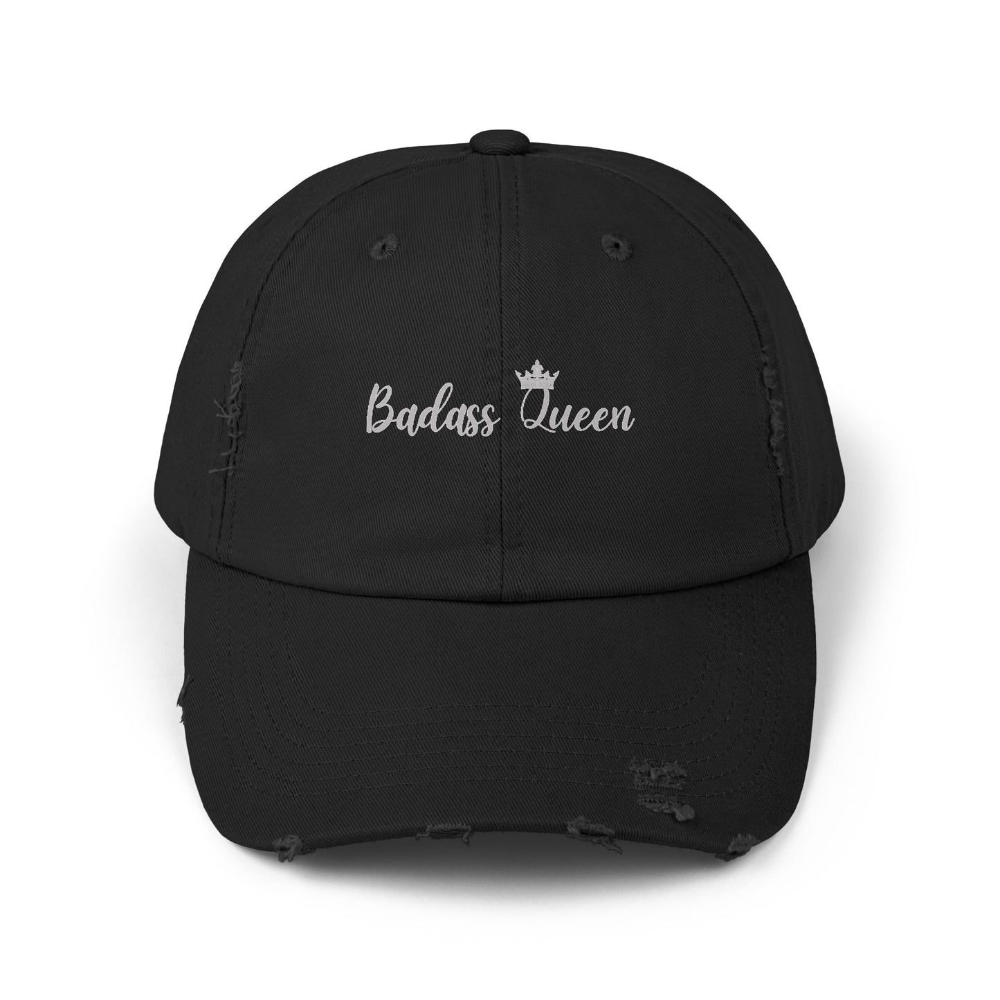 Unisex Distressed Badass Queen Cap