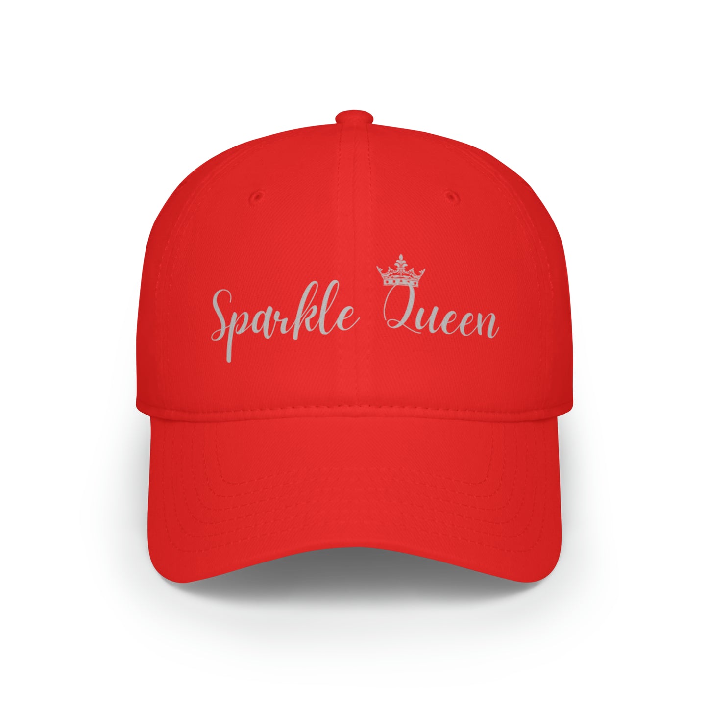 Sparkle Queen Low Profile Baseball Cap with silver logo