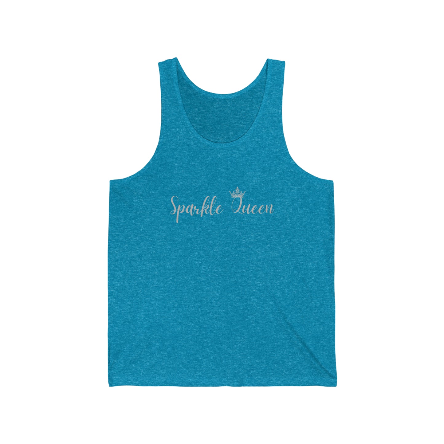 Sparkle Queen with silver logo Unisex Jersey Tank