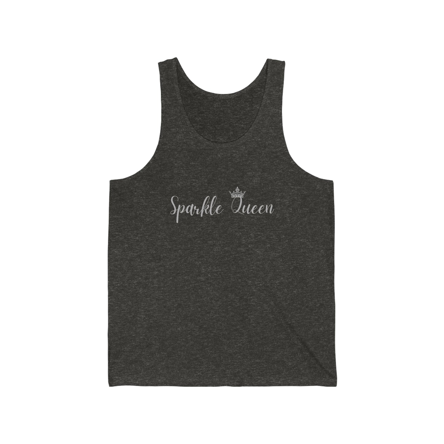 Sparkle Queen with silver logo Unisex Jersey Tank