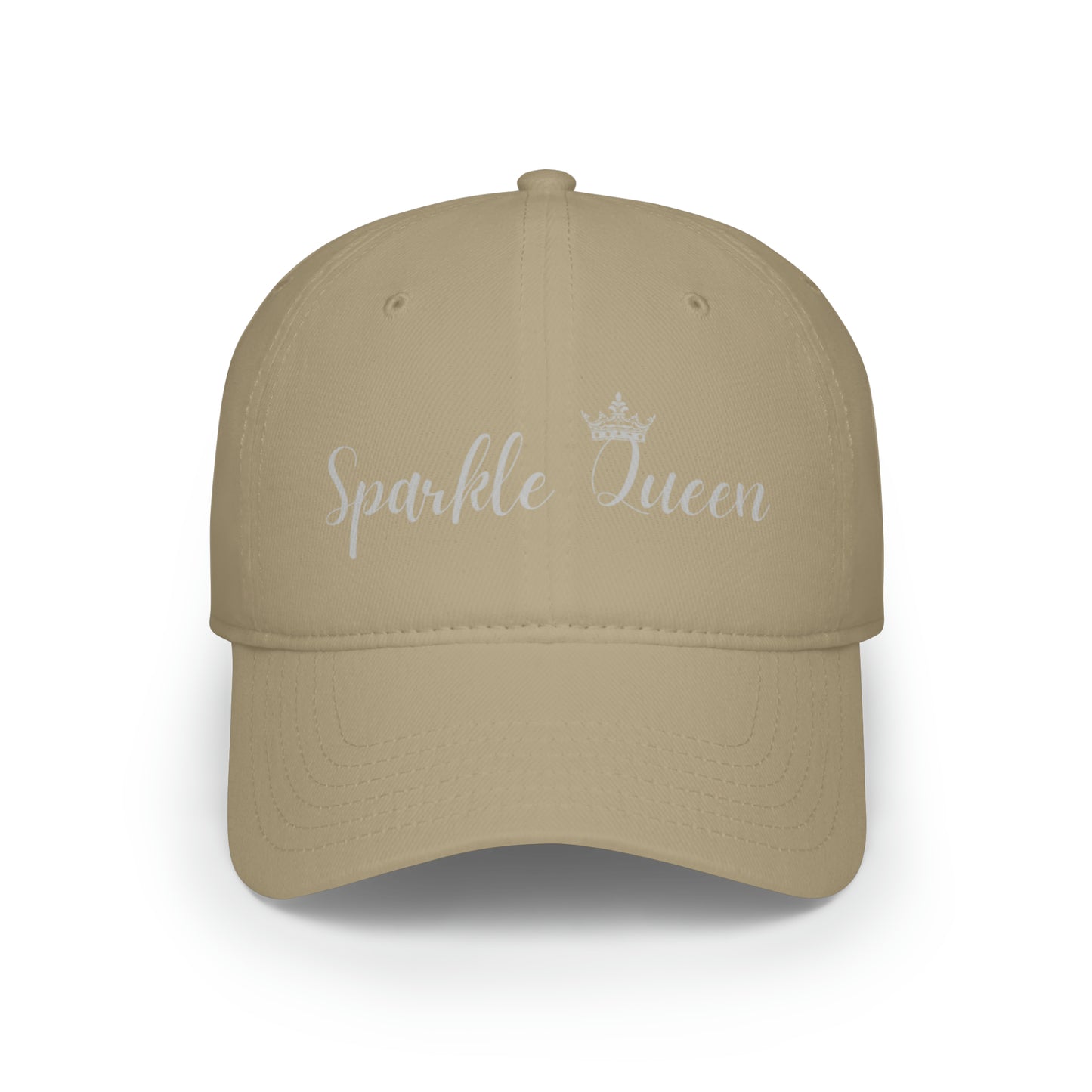 Sparkle Queen Low Profile Baseball Cap with silver logo