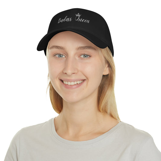 Badass Queen Low Profile Baseball Cap with silver logo