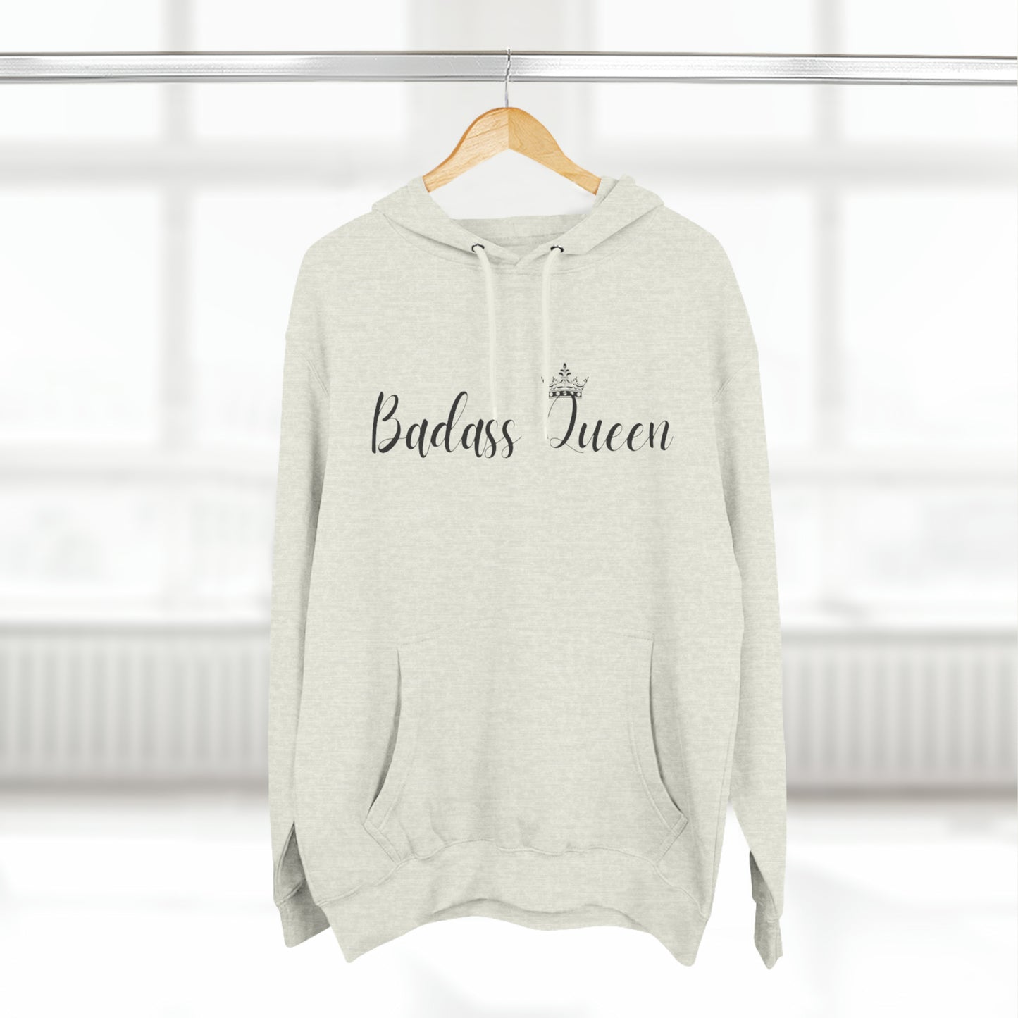 Badass Queen Three-Panel Fleece Hoodie