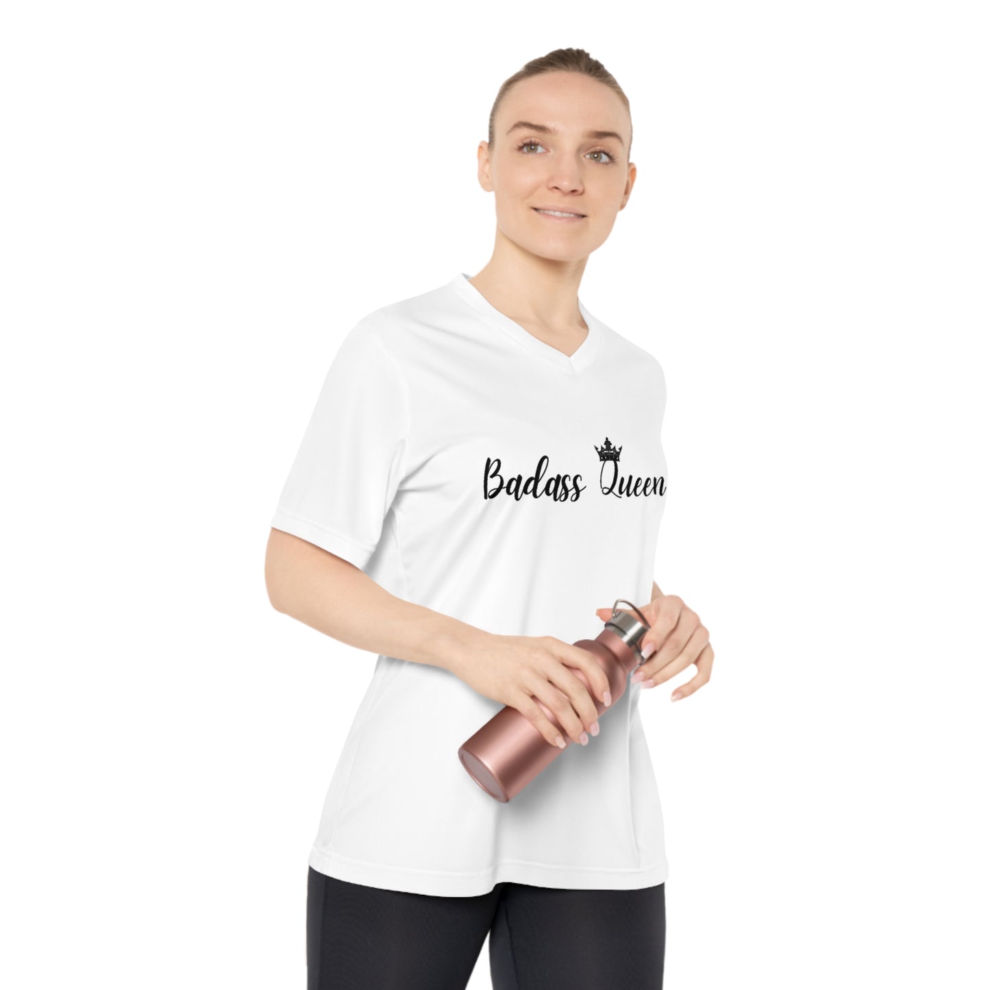 Badass Queen Women's Performance V-Neck T-Shirt