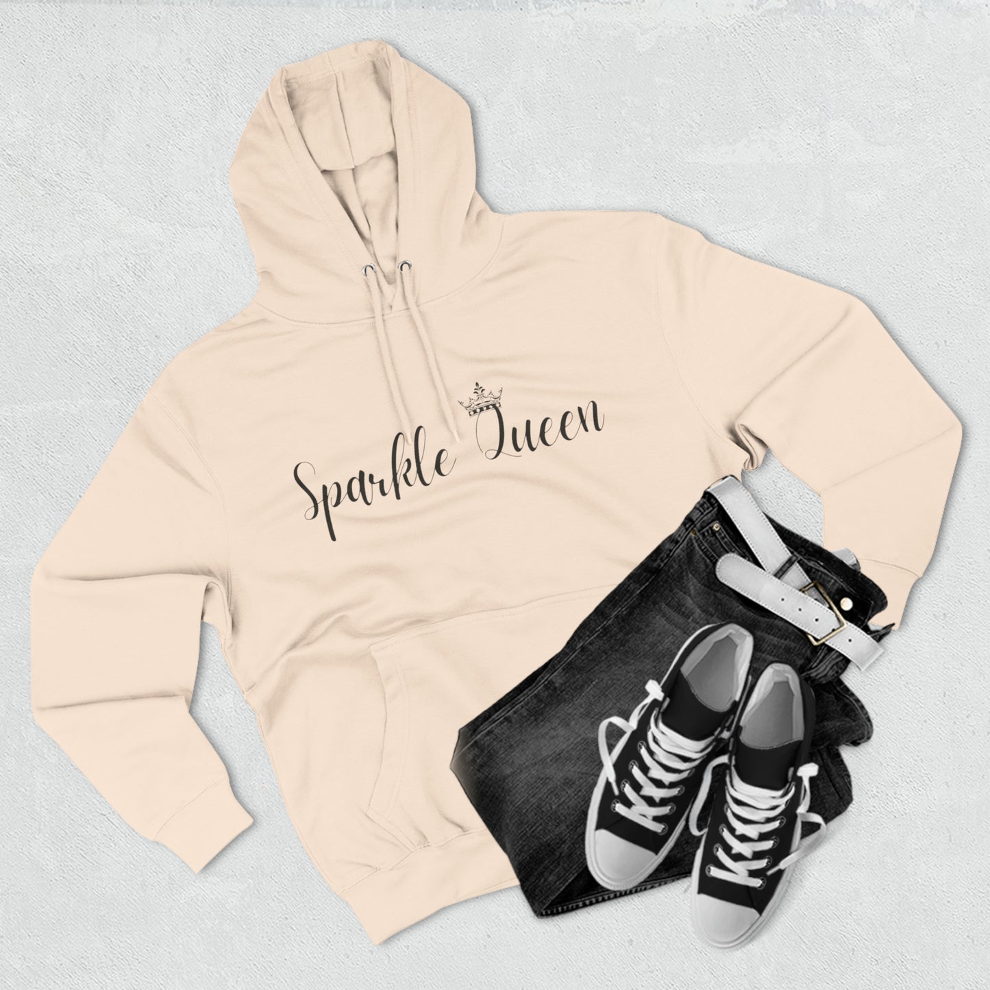 Sparkle Queen Three-Panel Fleece Hoodie