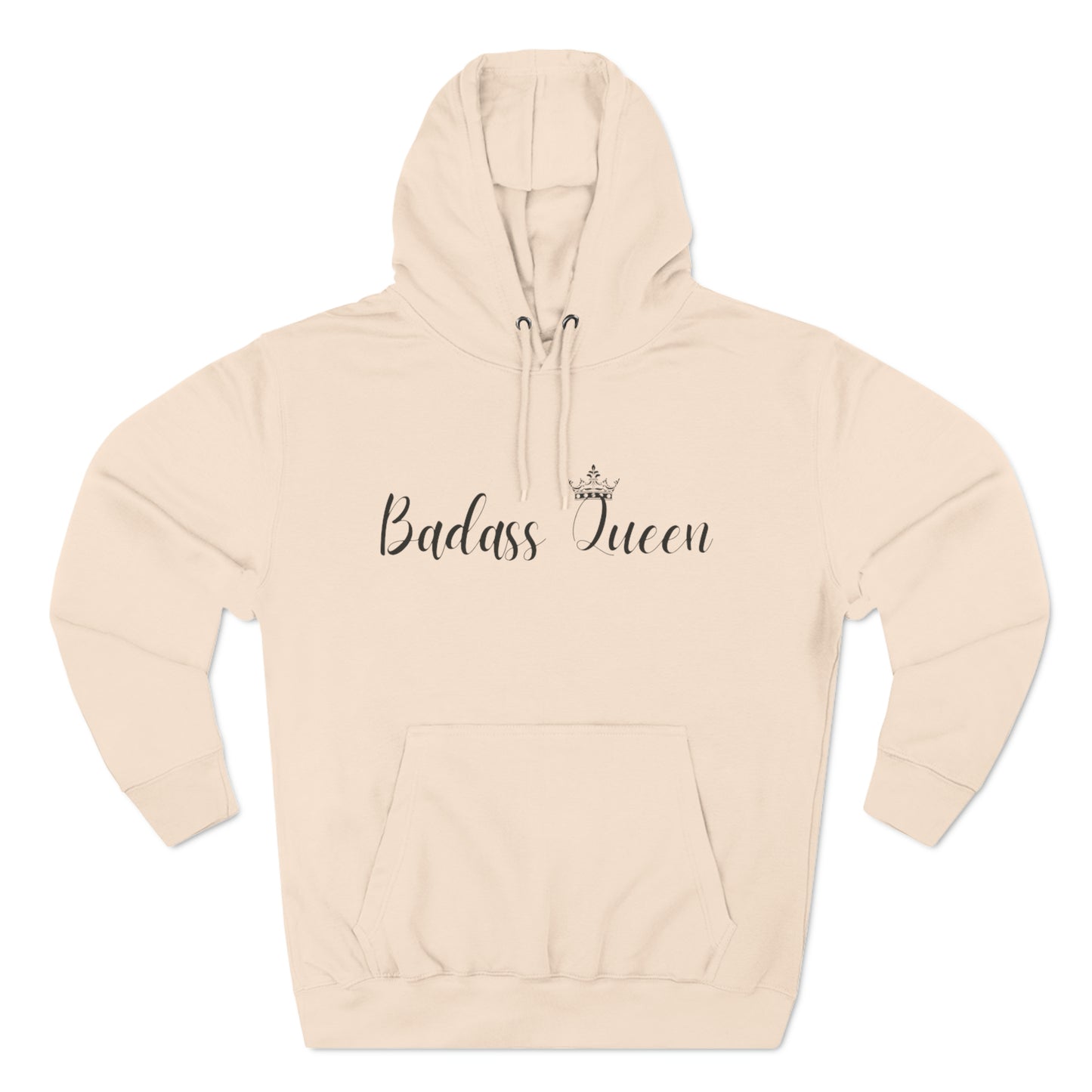 Badass Queen Three-Panel Fleece Hoodie