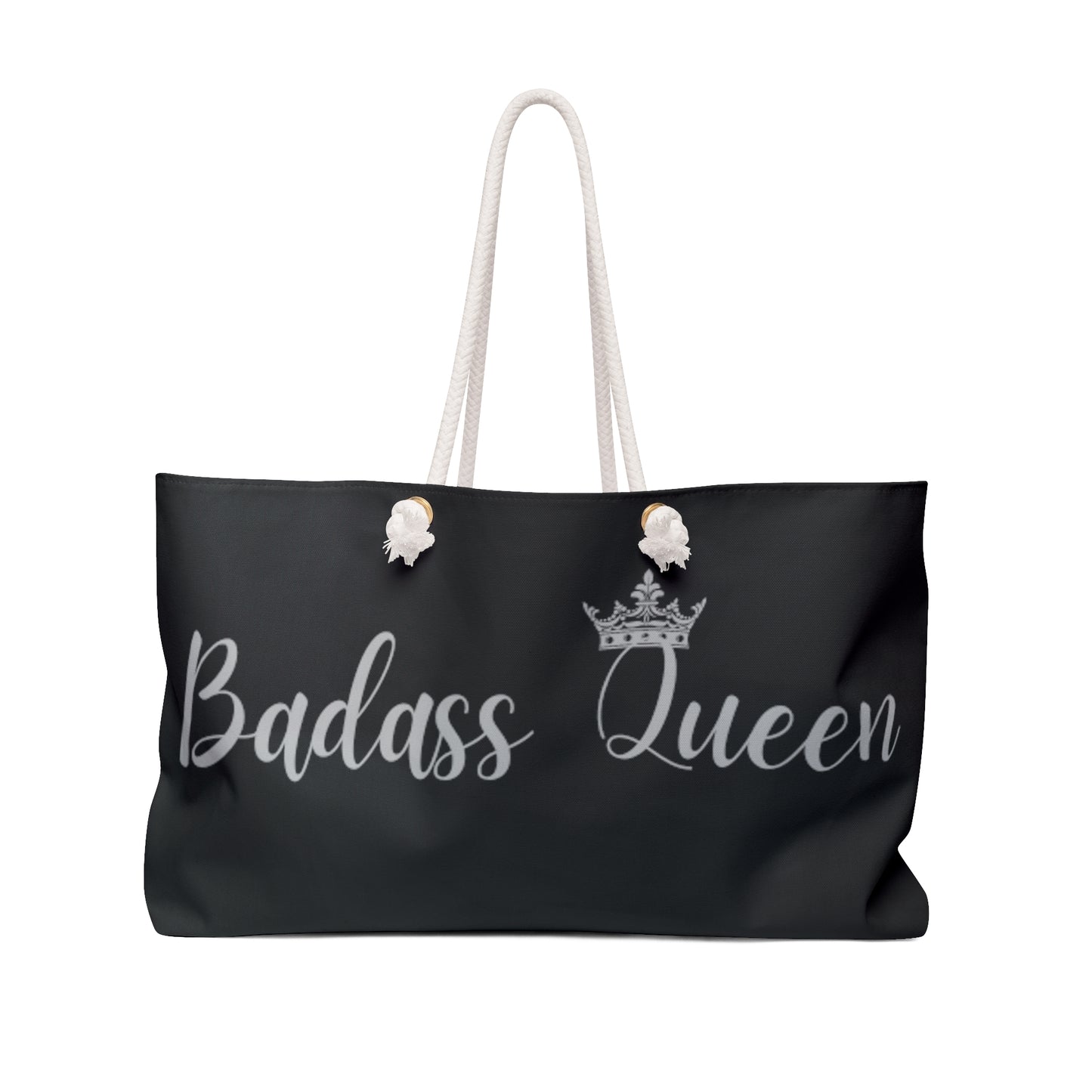 Badass Queen Weekender Bag Black with silver logo