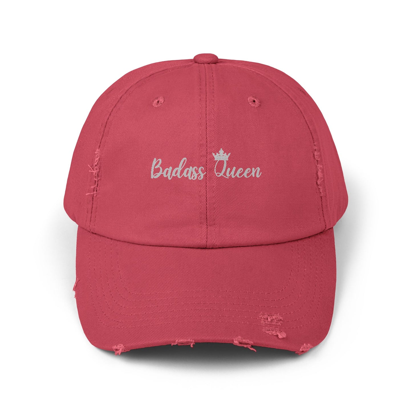 Unisex Distressed Badass Queen Cap