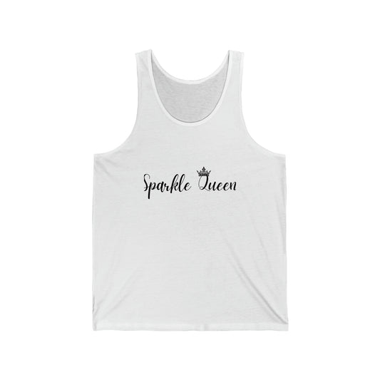 Sparkle Queen with Black logo Unisex Jersey Tank