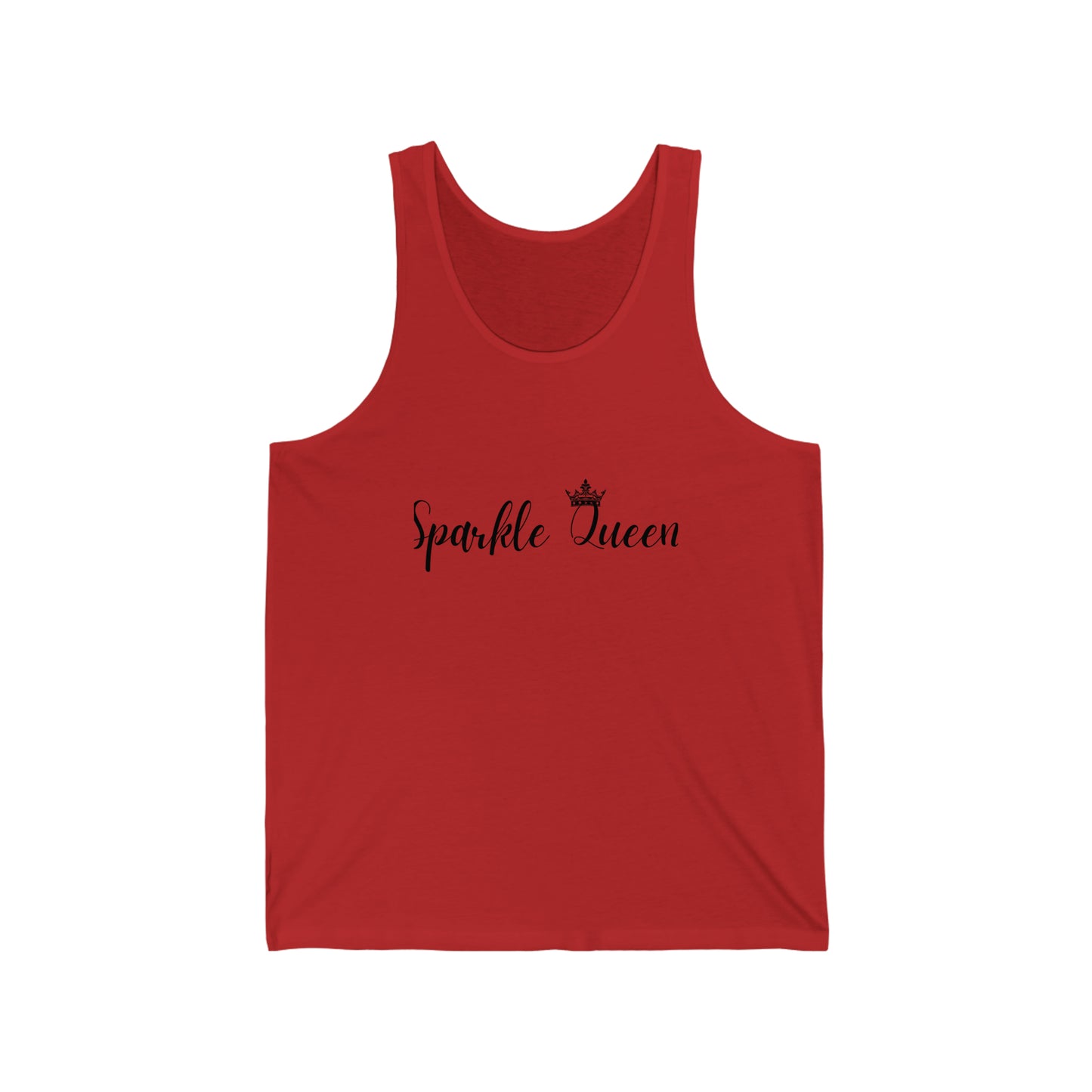 Sparkle Queen with Black logo Unisex Jersey Tank