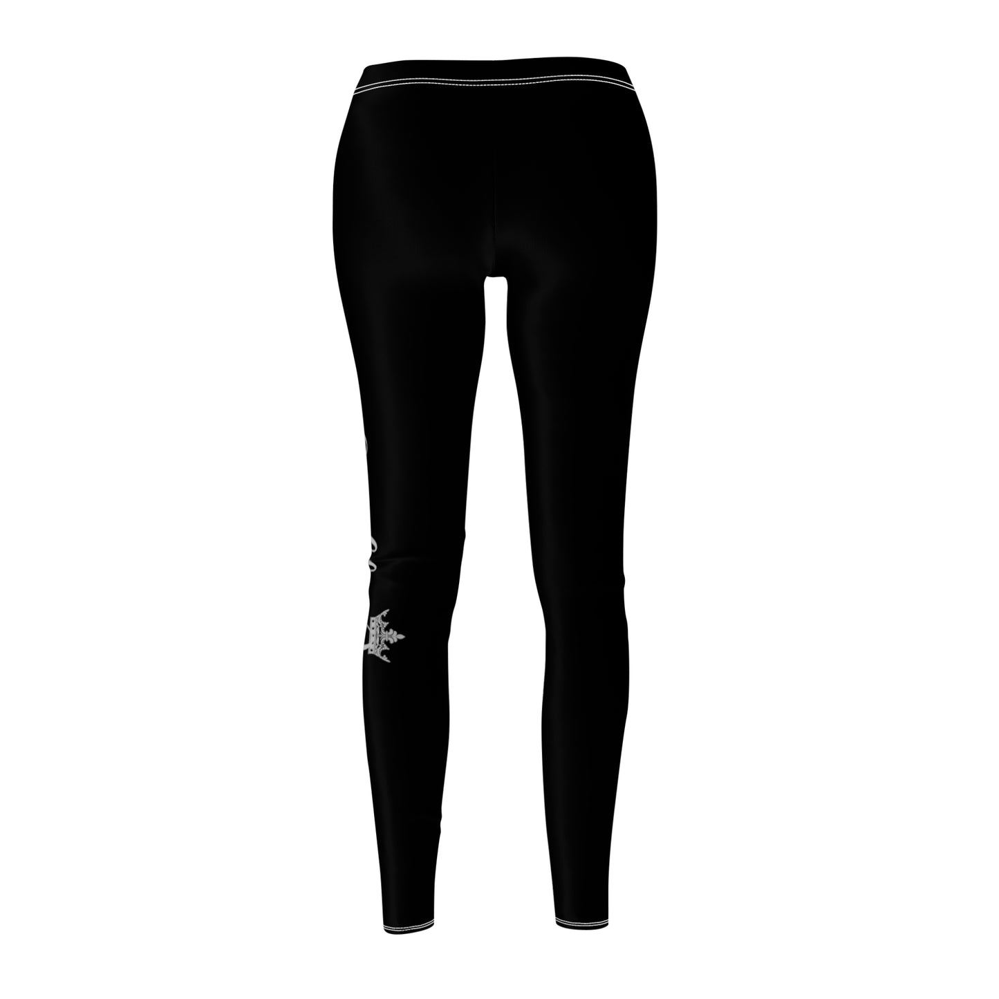 Sparkle Queen Women's Casual Leggings with Silver logo