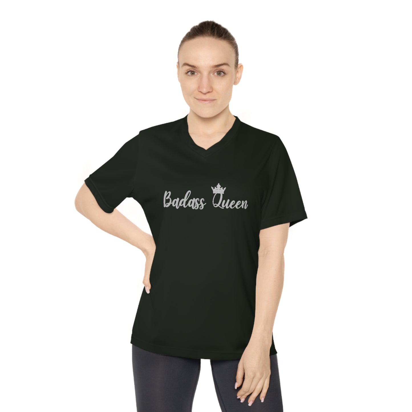 Badass Queen Women's Performance V-Neck T-Shirt