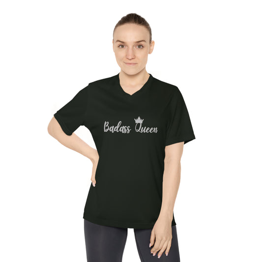 Badass Queen Women's Performance V-Neck T-Shirt