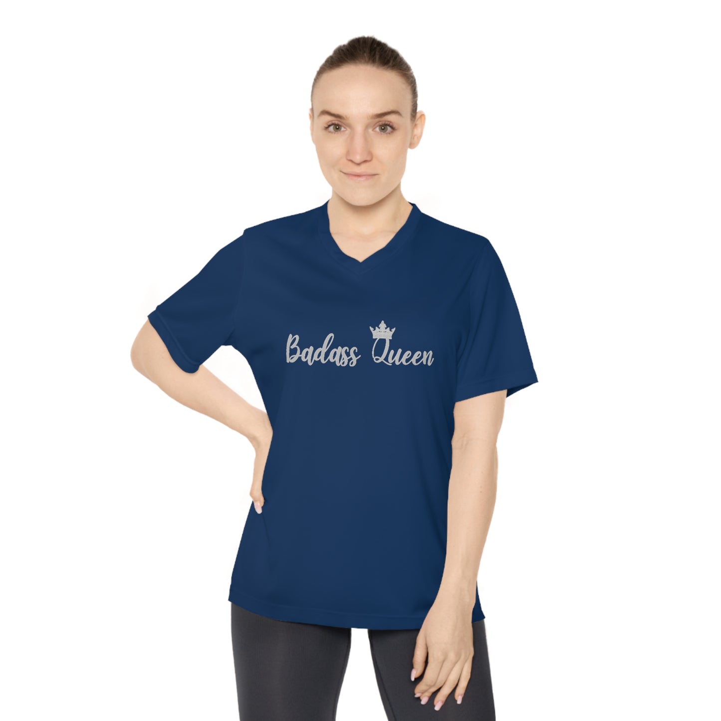 Badass Queen Women's Performance V-Neck T-Shirt