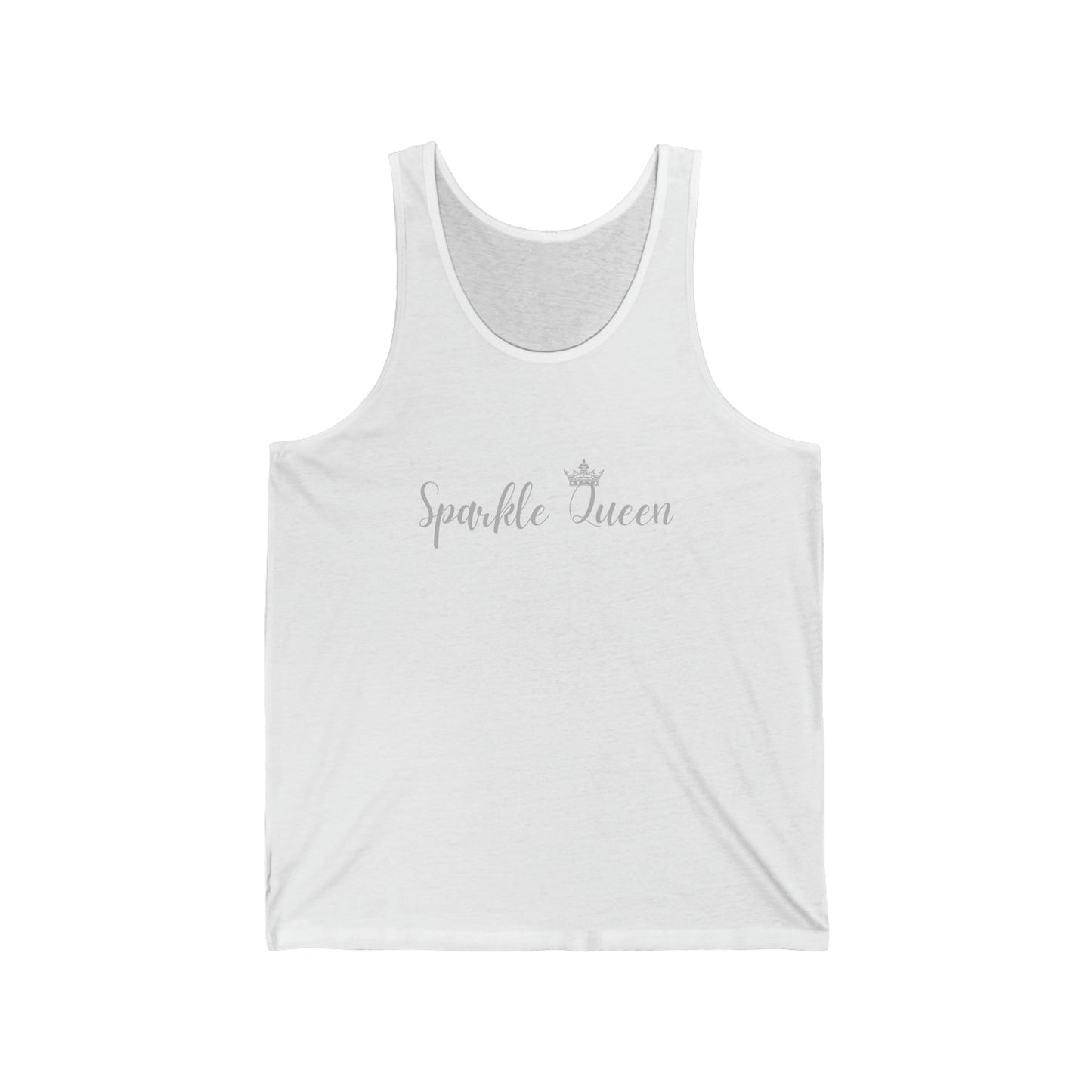 Sparkle Queen with silver logo Unisex Jersey Tank