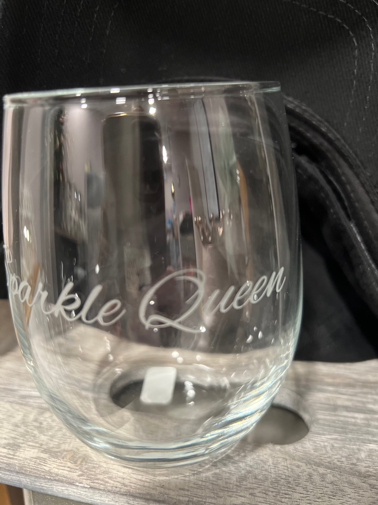 Sparkle Queen Stemless Wine Glass