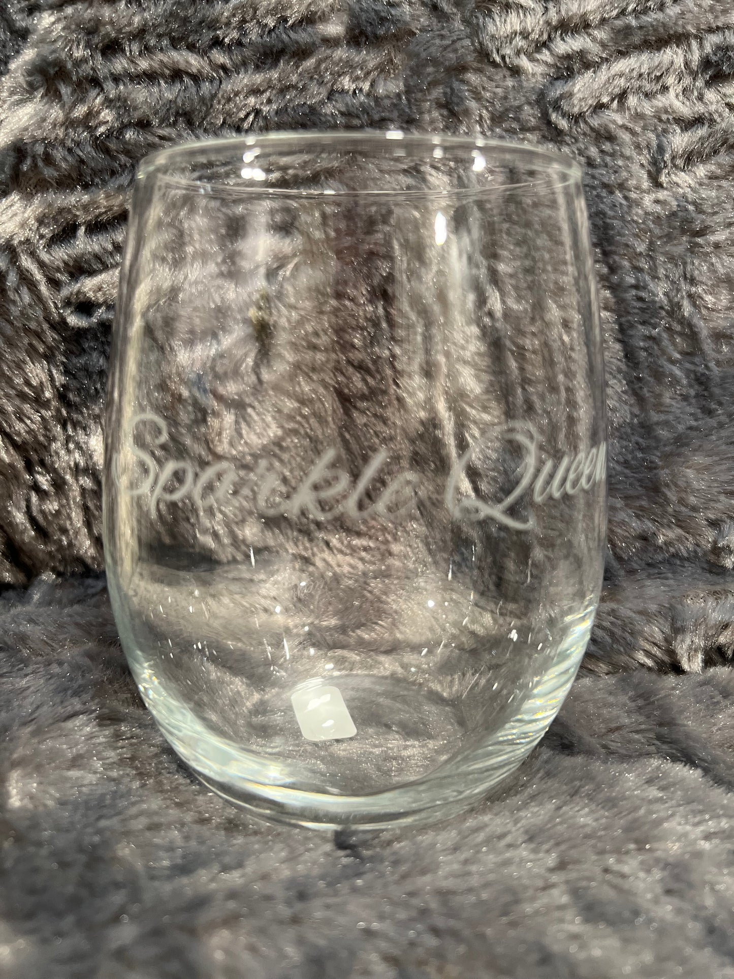 Sparkle Queen Stemless Wine Glass